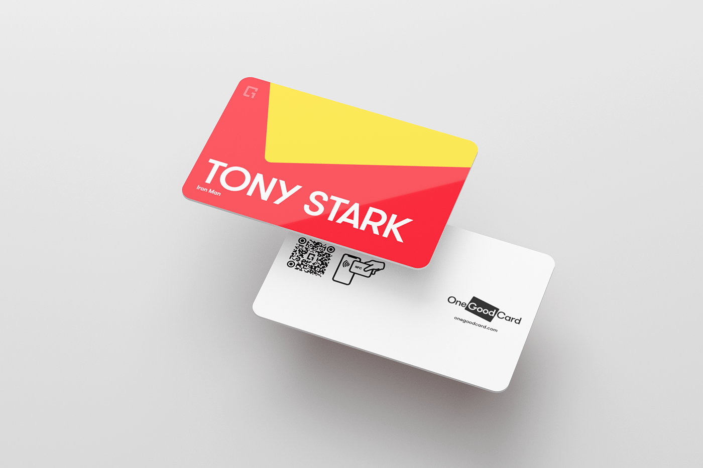 Animated Logo business card Colourful  disruptive namecard rfid Technology vibrant witty NFC