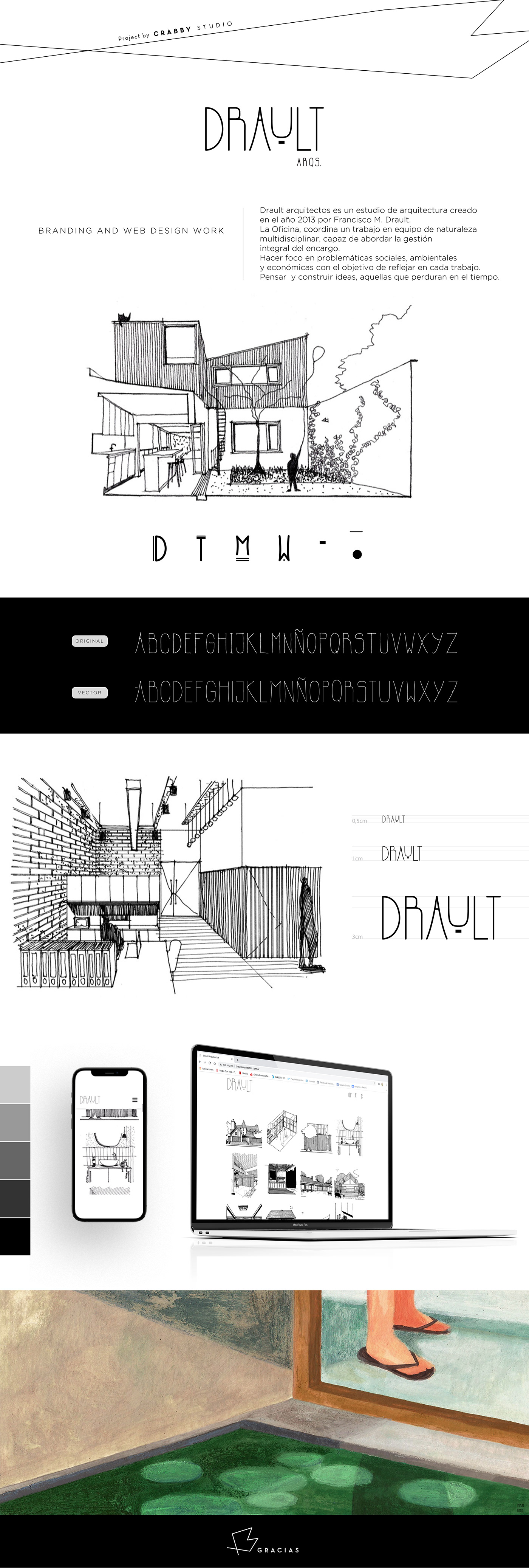 institucional arquitecture drault arquitectos tipografia identidad marca Web