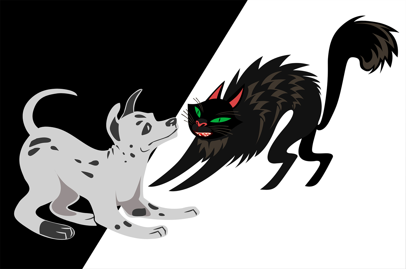animals cartoon Character design  conjoined twins Digital Art  digital illustration ILLUSTRATION  parrots spooky vampire