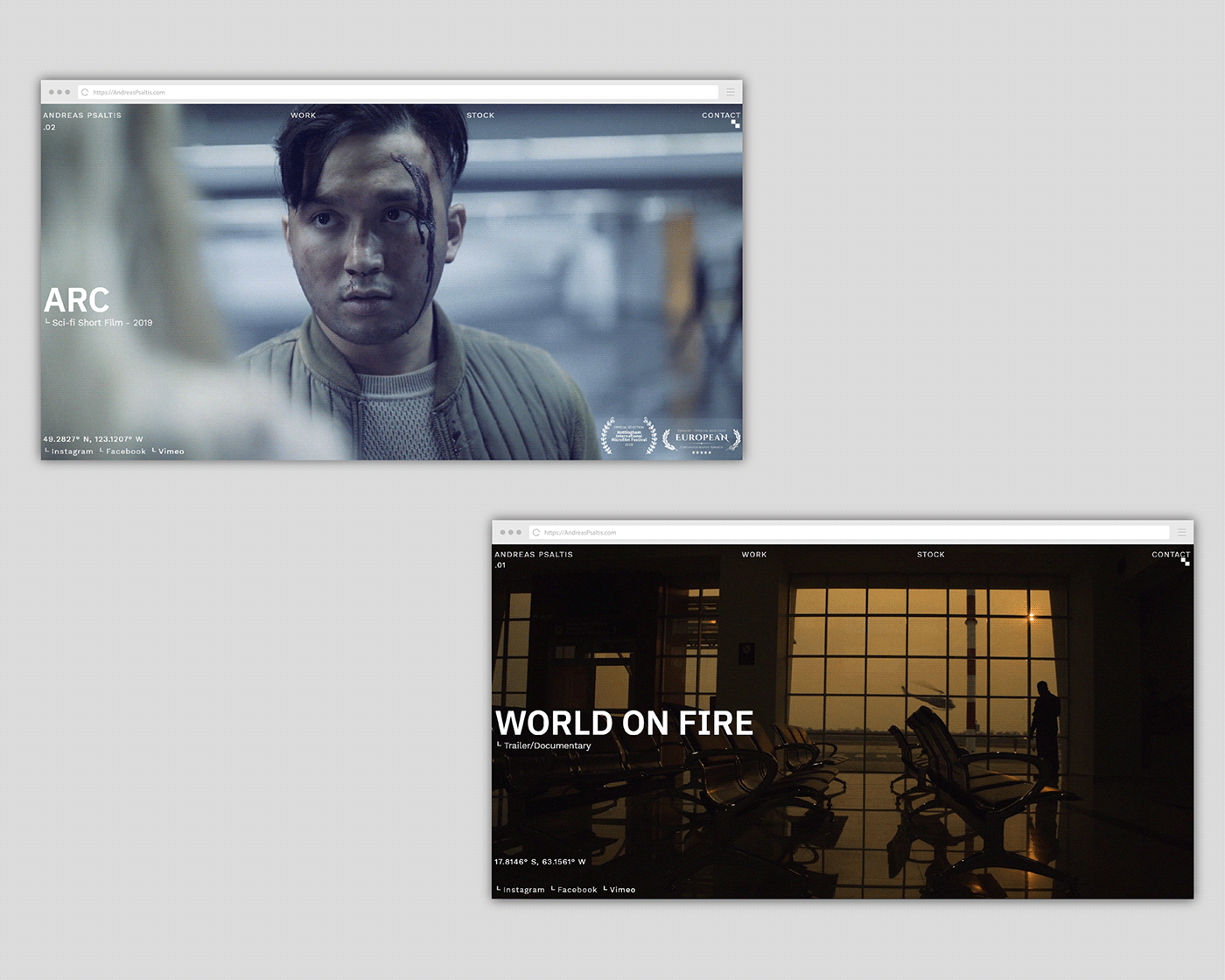 cinematography Film   interactivedesign portfolio video Web Webdesign Webdevelopment Website ui ux