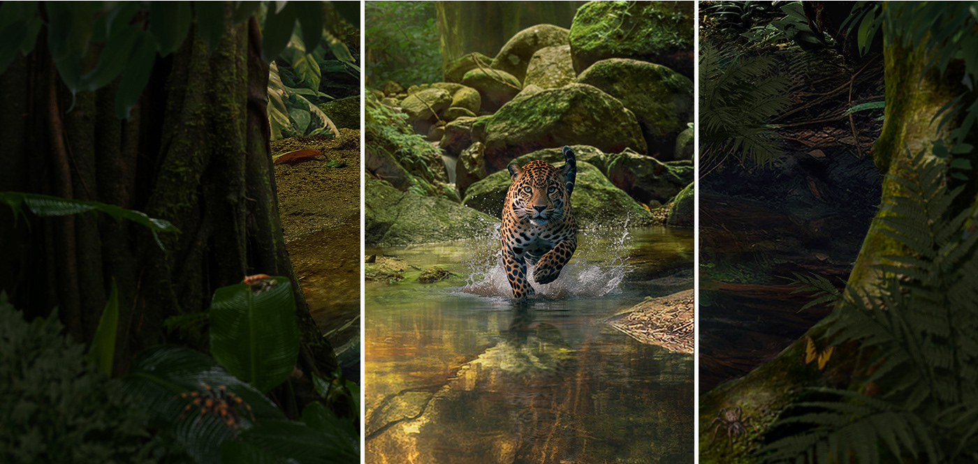 Amazon amazonia Brasil Matte Painting concept art artwork Digital Art  florest floresta onça pintada