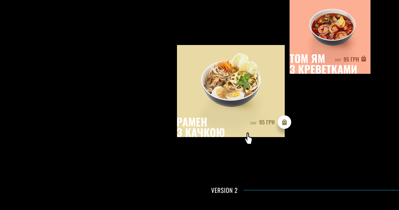 delivery e-commerce Food  noodles panasian restaurant seafood UI ux Website