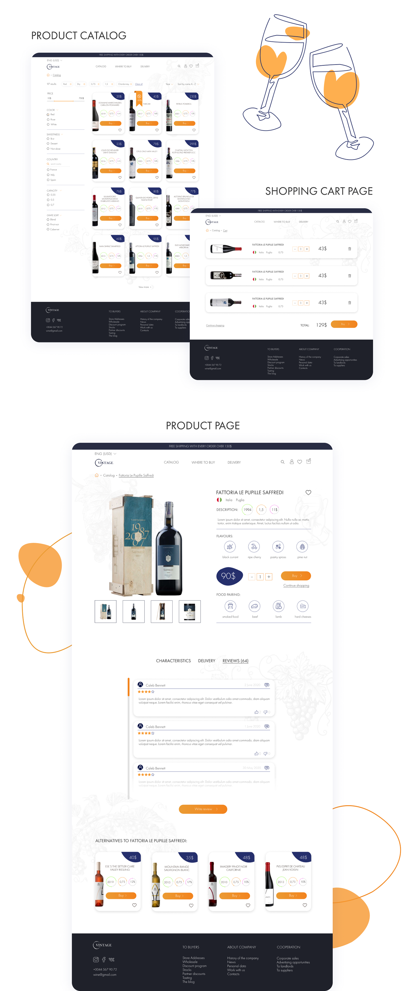 design e-commerce Figma mindmap Project UI UI/UX ux wine winestyle