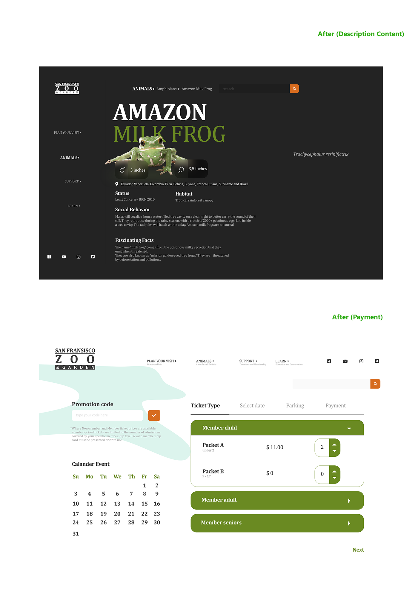 minimalist UI ui ux uidesign uxdesign Website Zoo