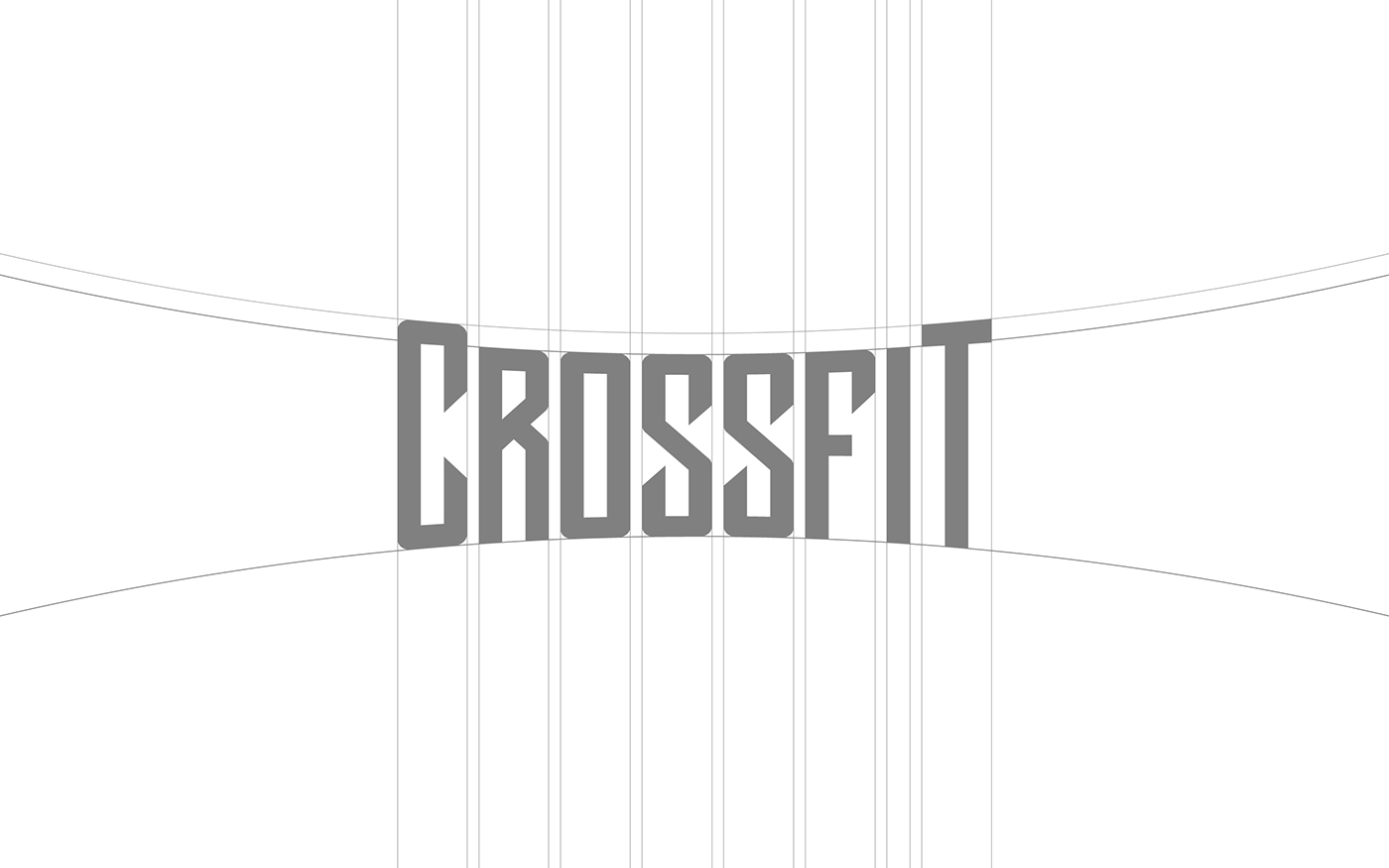 Crossfit gym logo Typeface box