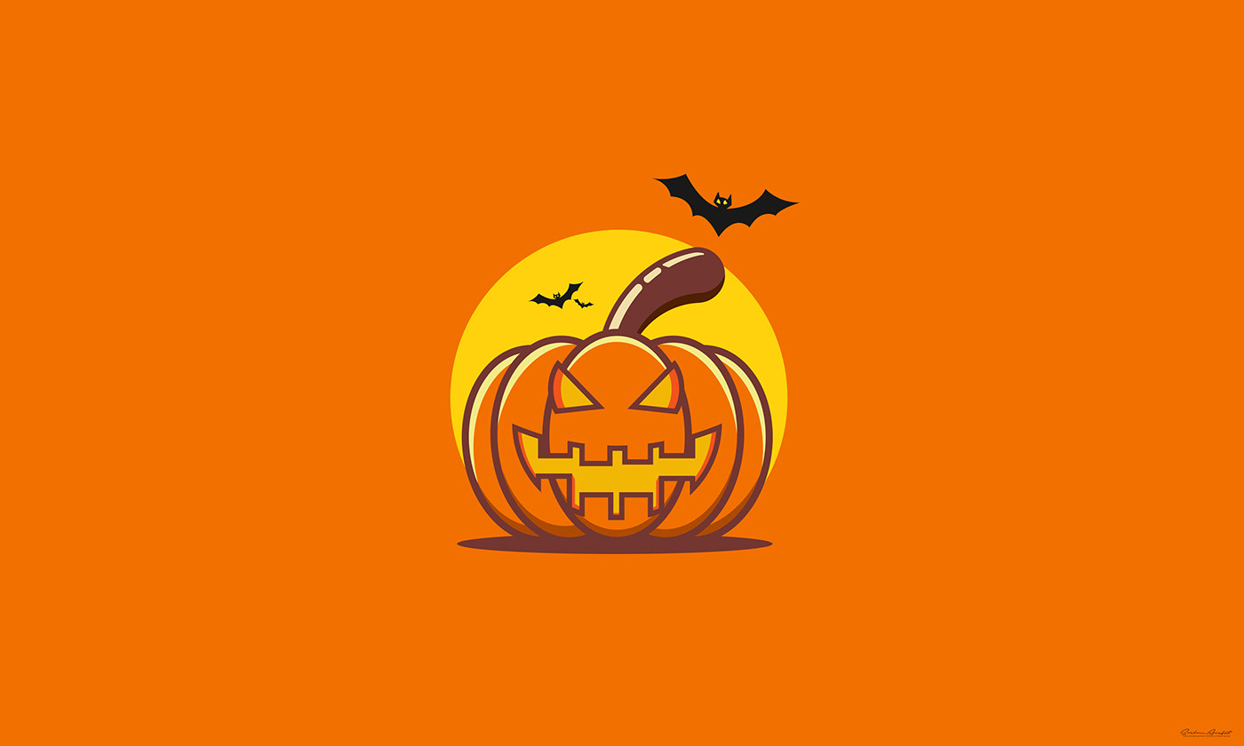 Digital Art  Halloween Halloween  vector Halloween illustration halloween pumpkin illustration vector pumpkin illustration Srabon Arafat vector art vector texture