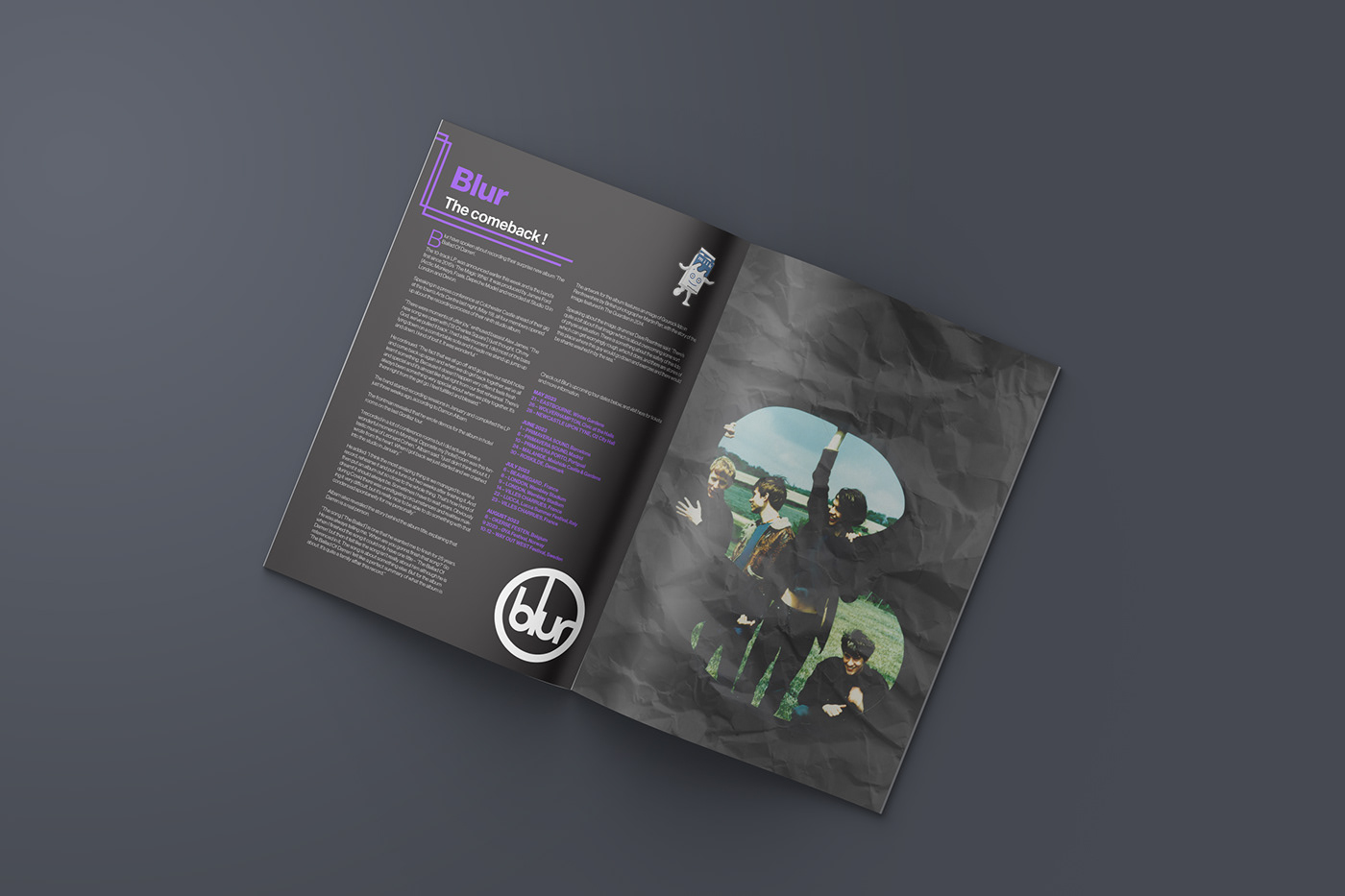 music magazine Magazine design Music magazine graphic design  concept design musica editorial arctic monkeys gorillaz