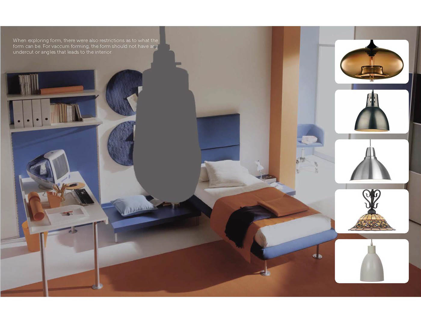 lamp design children bedroom product design  industrial design  lighting furniture design  SCAD Blue orange Lamp