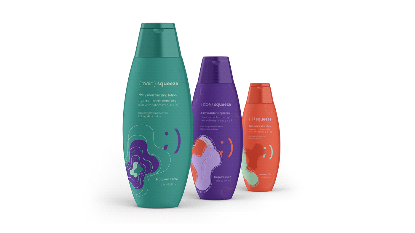 bottle branding  color design graphic logo lotion motion Packaging product