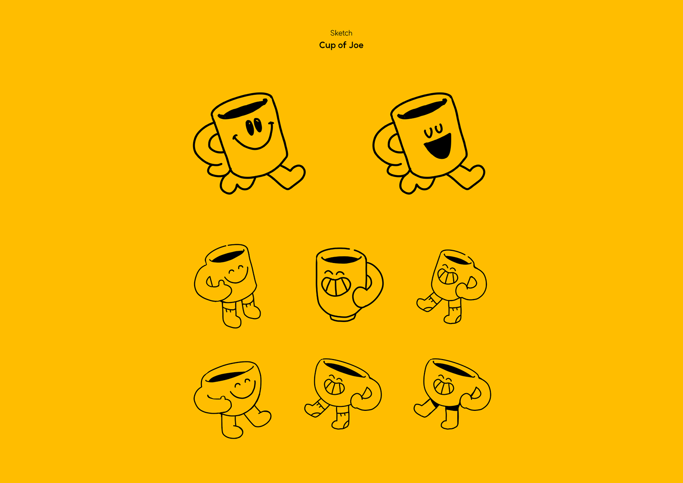 character illustration Character cartoon 2d Illustration Coffee sunshine gif motiongraphics Sun