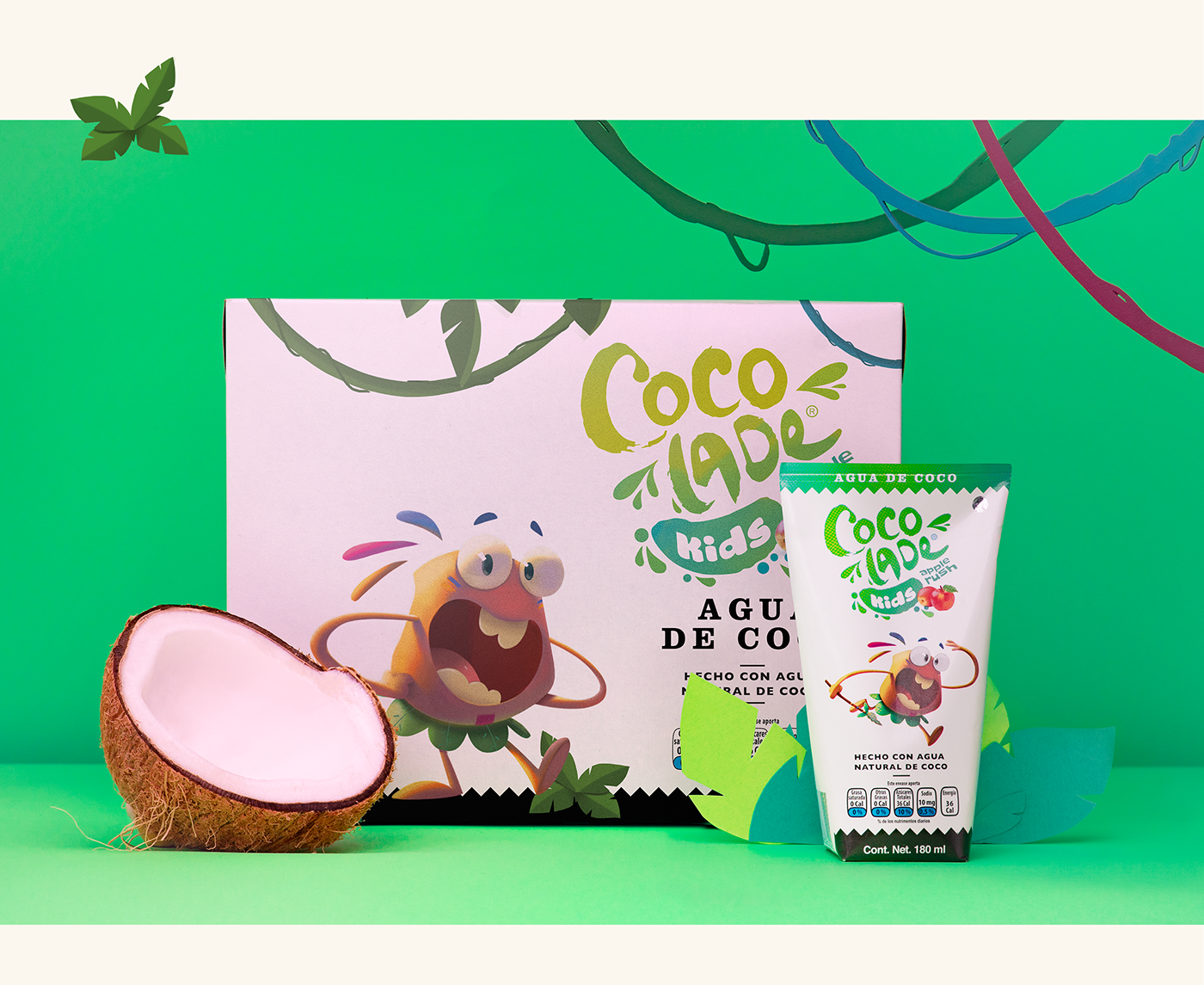 branding  Packaging kids Fruit juice Character Fun colorful beverage empaque
