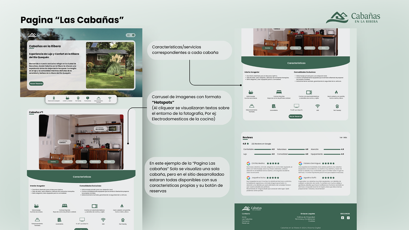 design cabañas Web Design  Website UI/UX photoshop alquiler inmuebles real estate marketing  