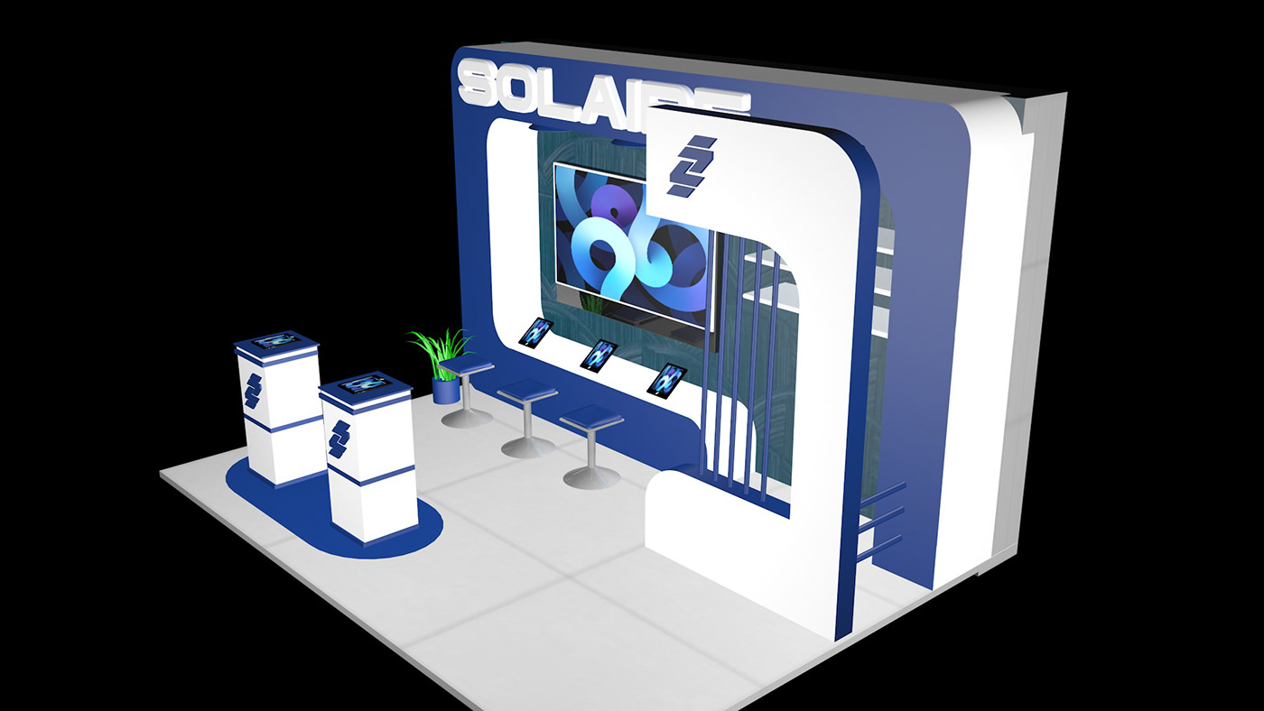 3D cinema 4d booth booth design exhibiton design 3d design modeling Render modern Exhibiton booth