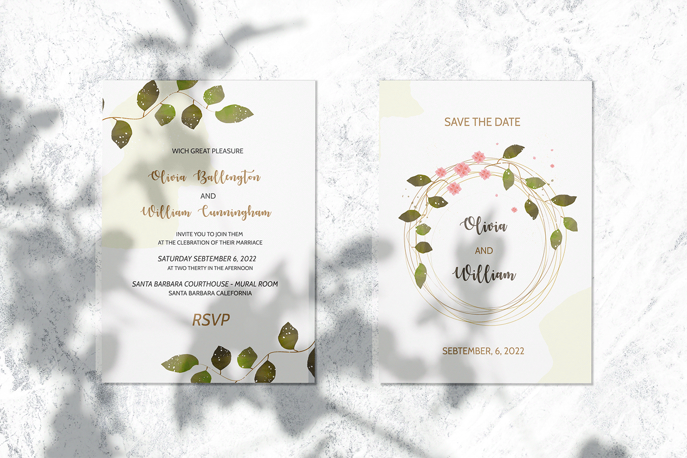 card ILLUSTRATION  postcard vector wedding wedding invitation