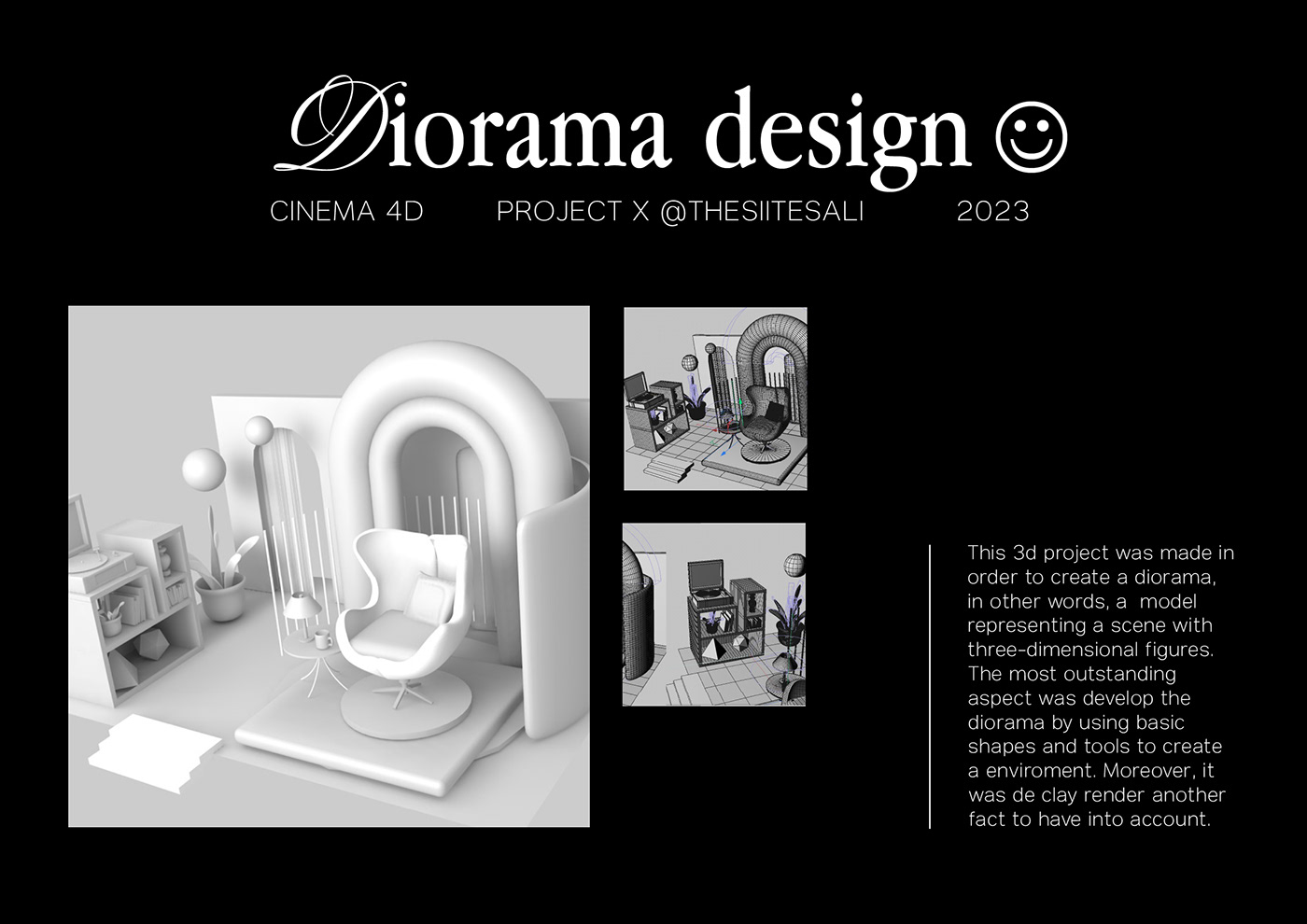 3D blender c4d cinema4d clayrender ESNE graphicdesign interior design  modelling Render