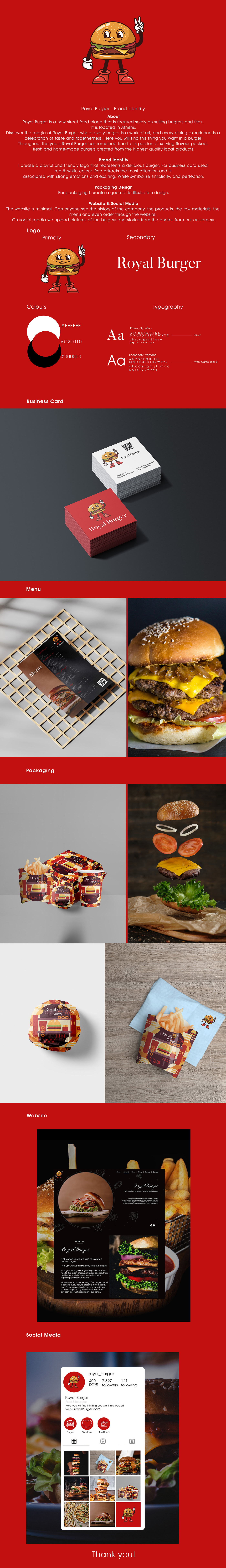 brand identity burger design Website UI/UX Logo Design business card katerina theodosiadou visual identity Graphic Designer Social media post