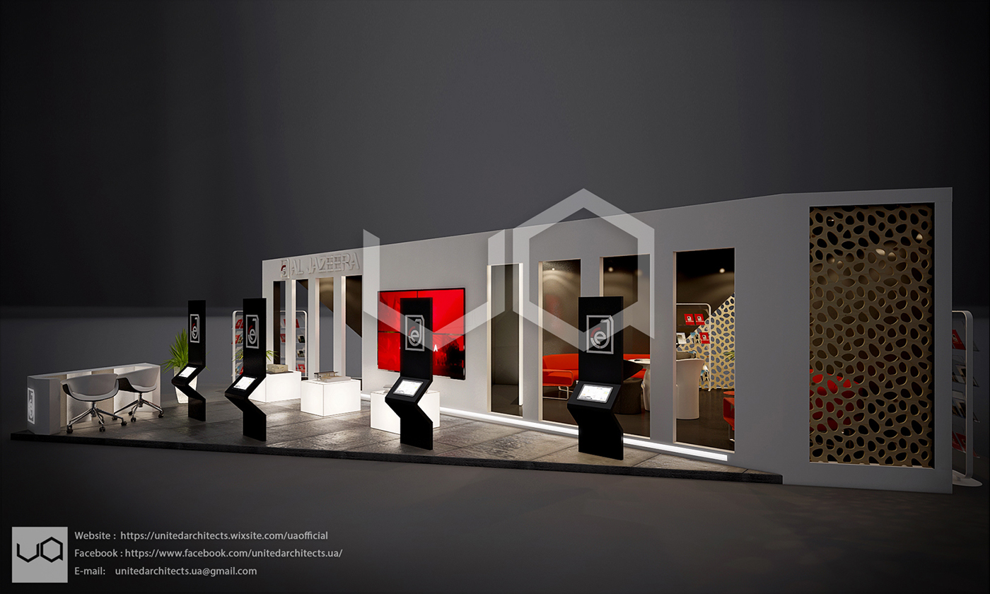 unitedarchitects ua kasrawy Stand booth Interior exterior Qatar modern