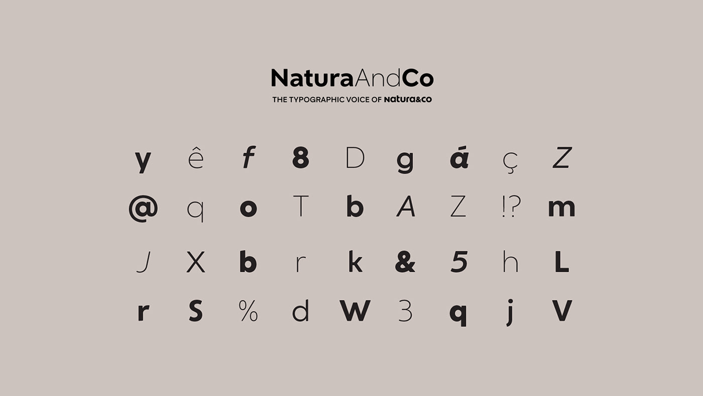 Interbrand São Paulo Interbrand Zurich Nature Typeface Aesop holding beauty branding  natura White