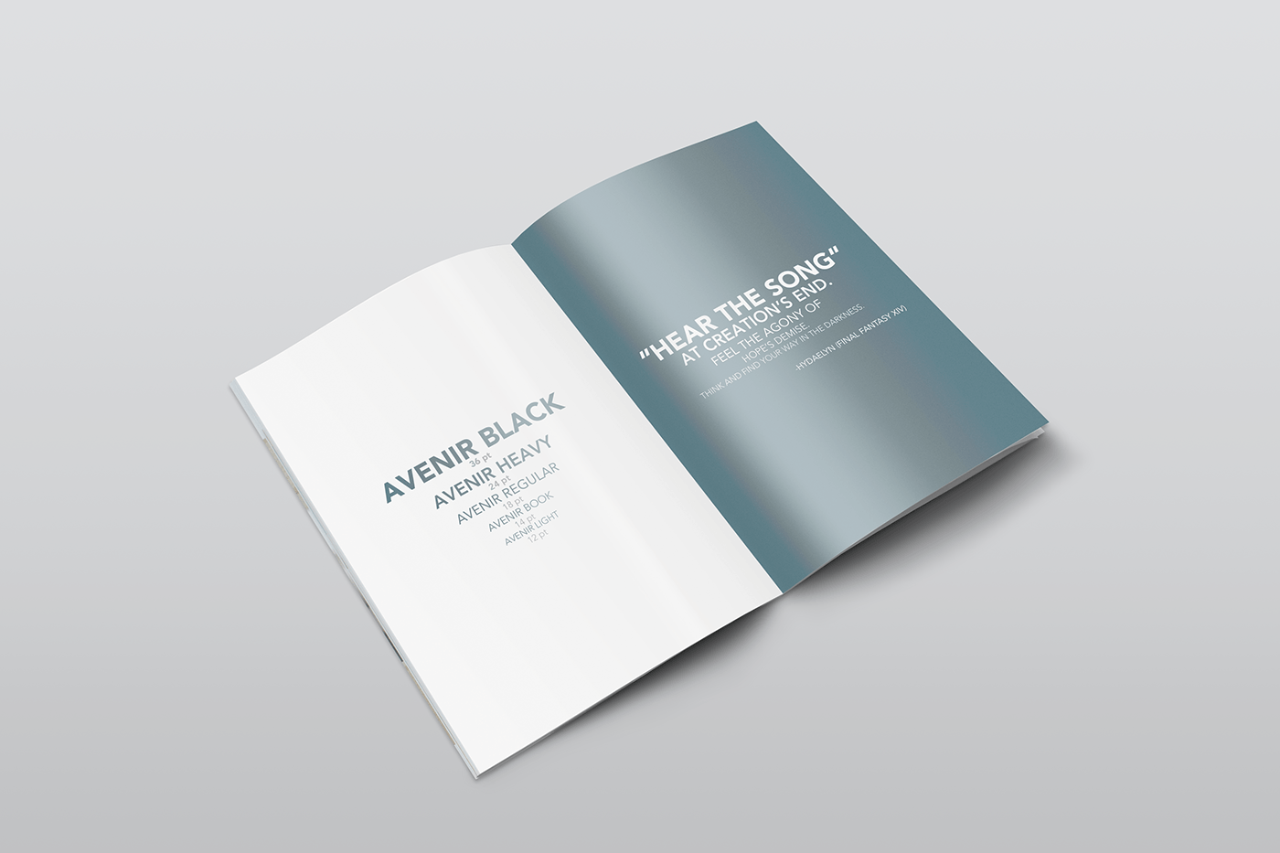 brochure avenir typography   Graphic Designer