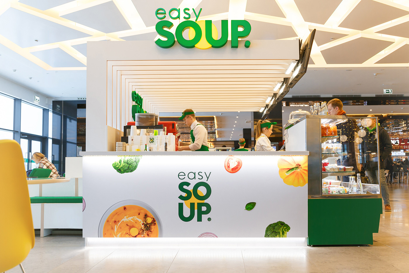 branding  Retail identity logo Interior corporate Soup Food  healthy green