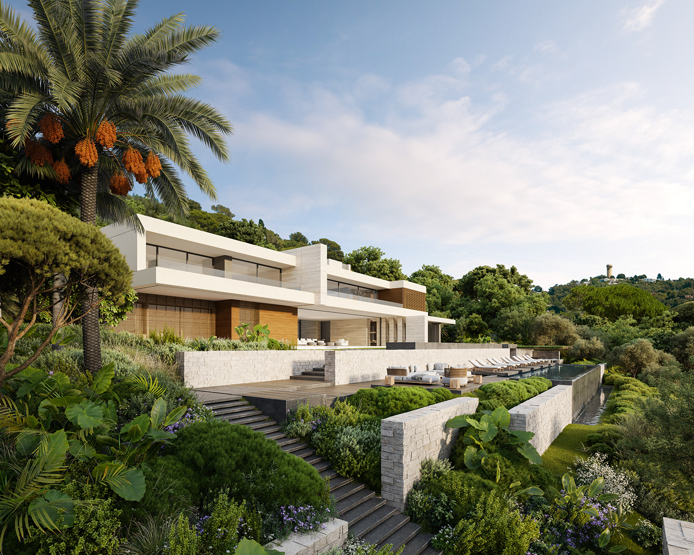 3d render architecture corona renderer design france Luxury Real Estate real estate Render rendering Villa