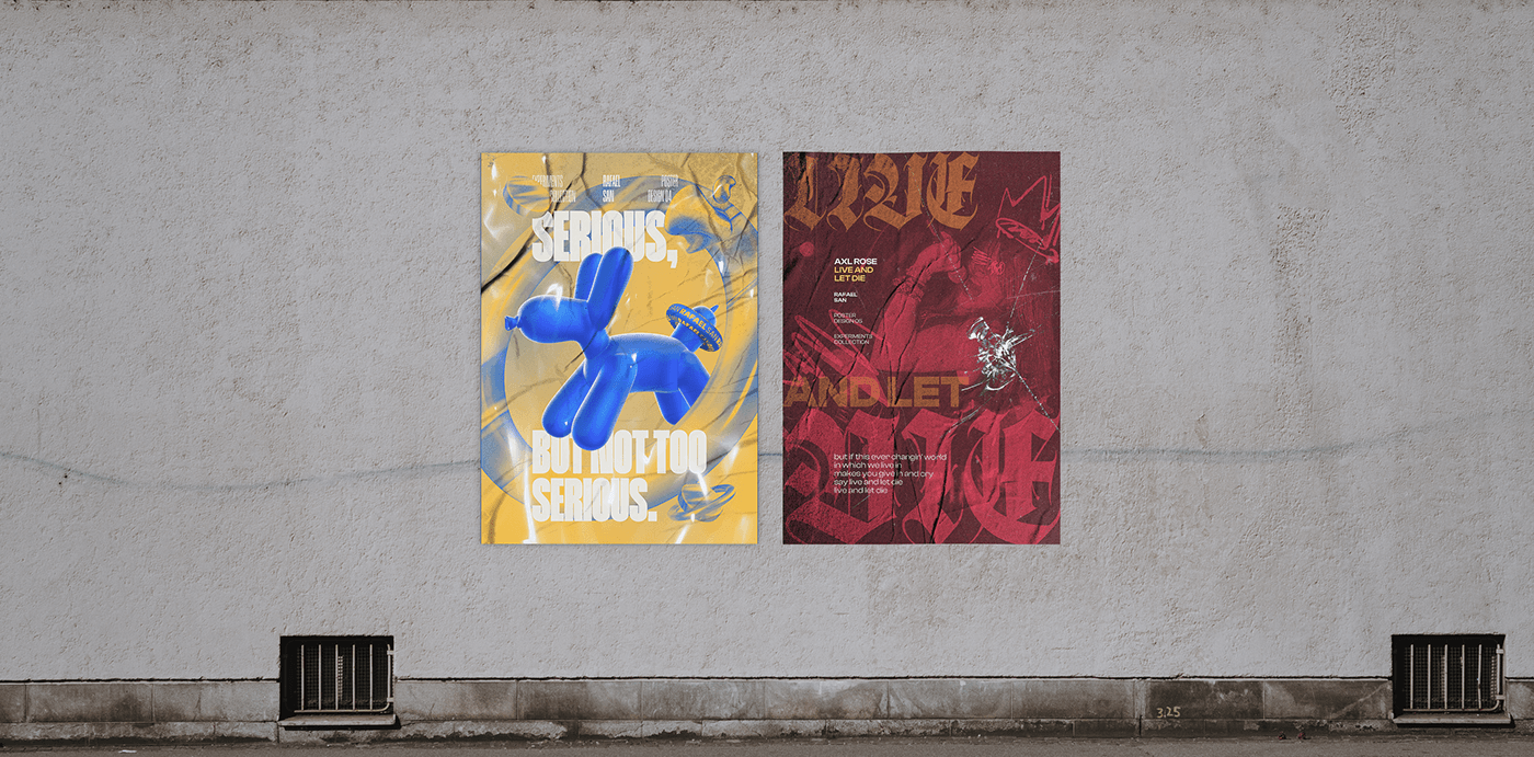 poster Poster Design rock underground design graphic design  collage flyer art rafael san