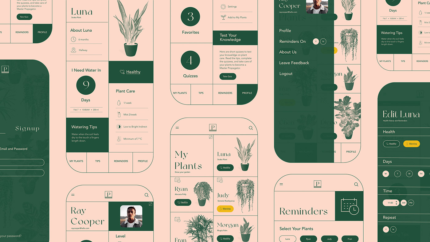 UI/UX uxdesign app clean app concept design minimal mobile Plant app uxtrends