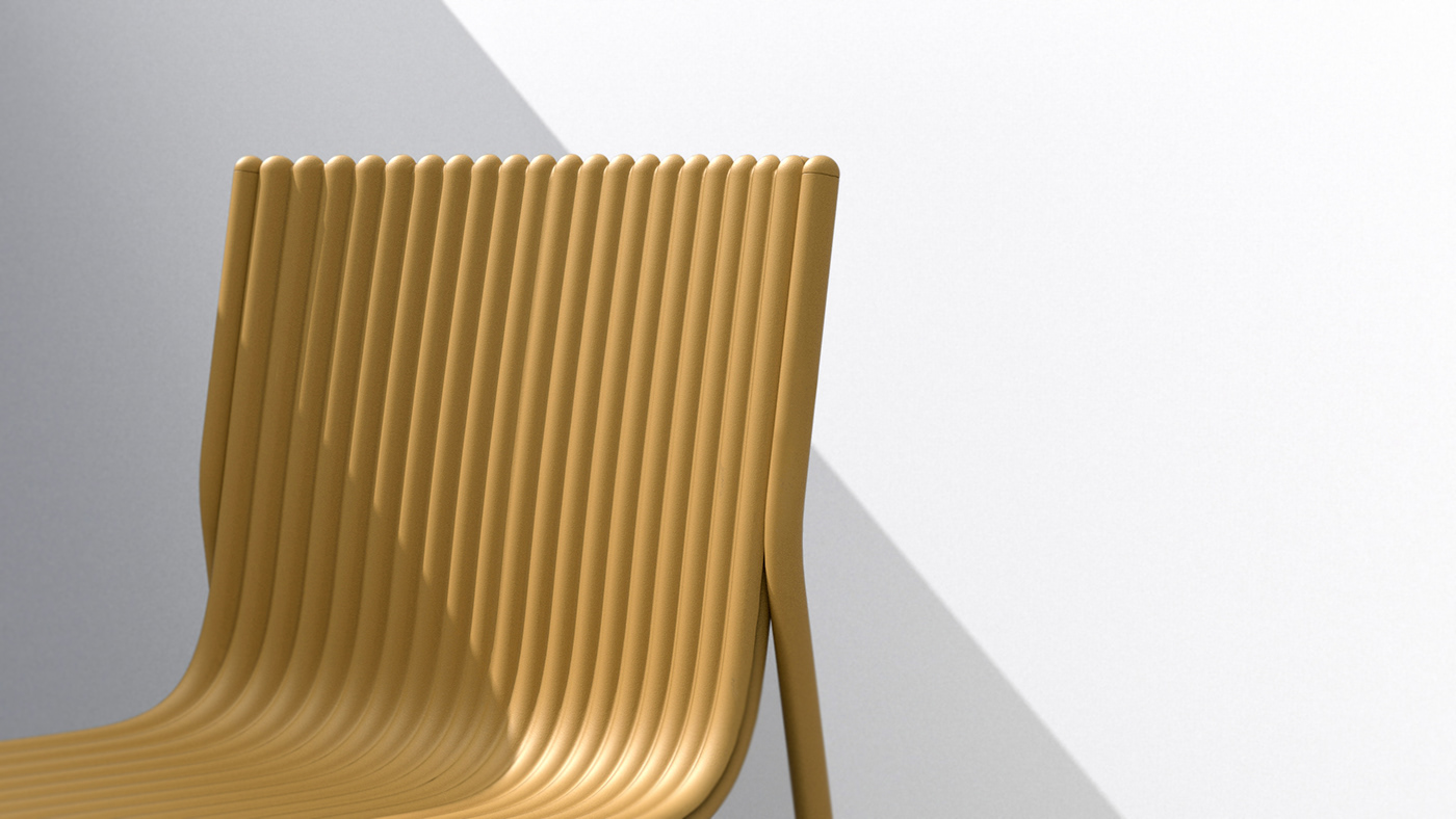 The Pleats chair on Behance