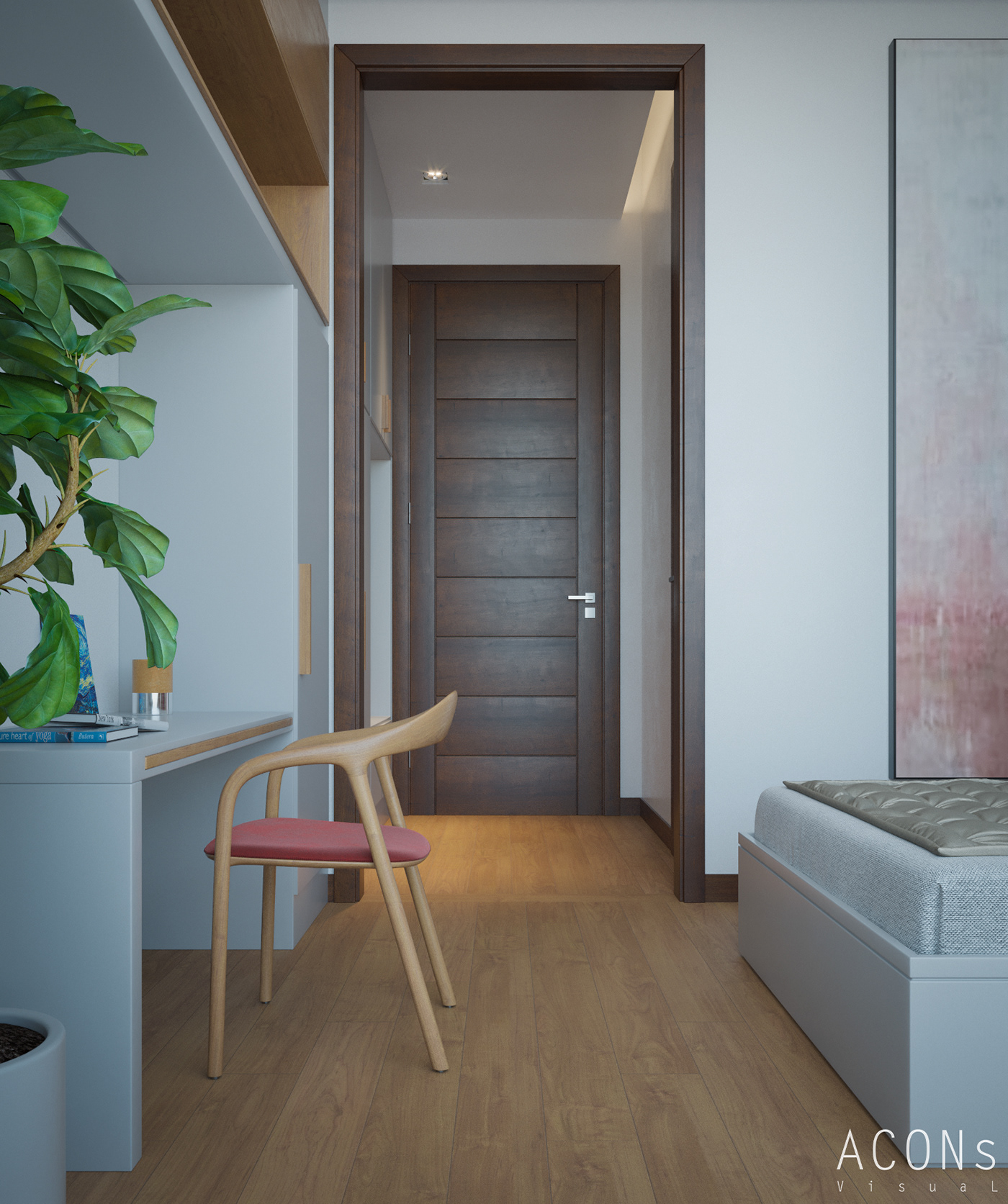 architecture Cohousing interior design  minimal modern visualization