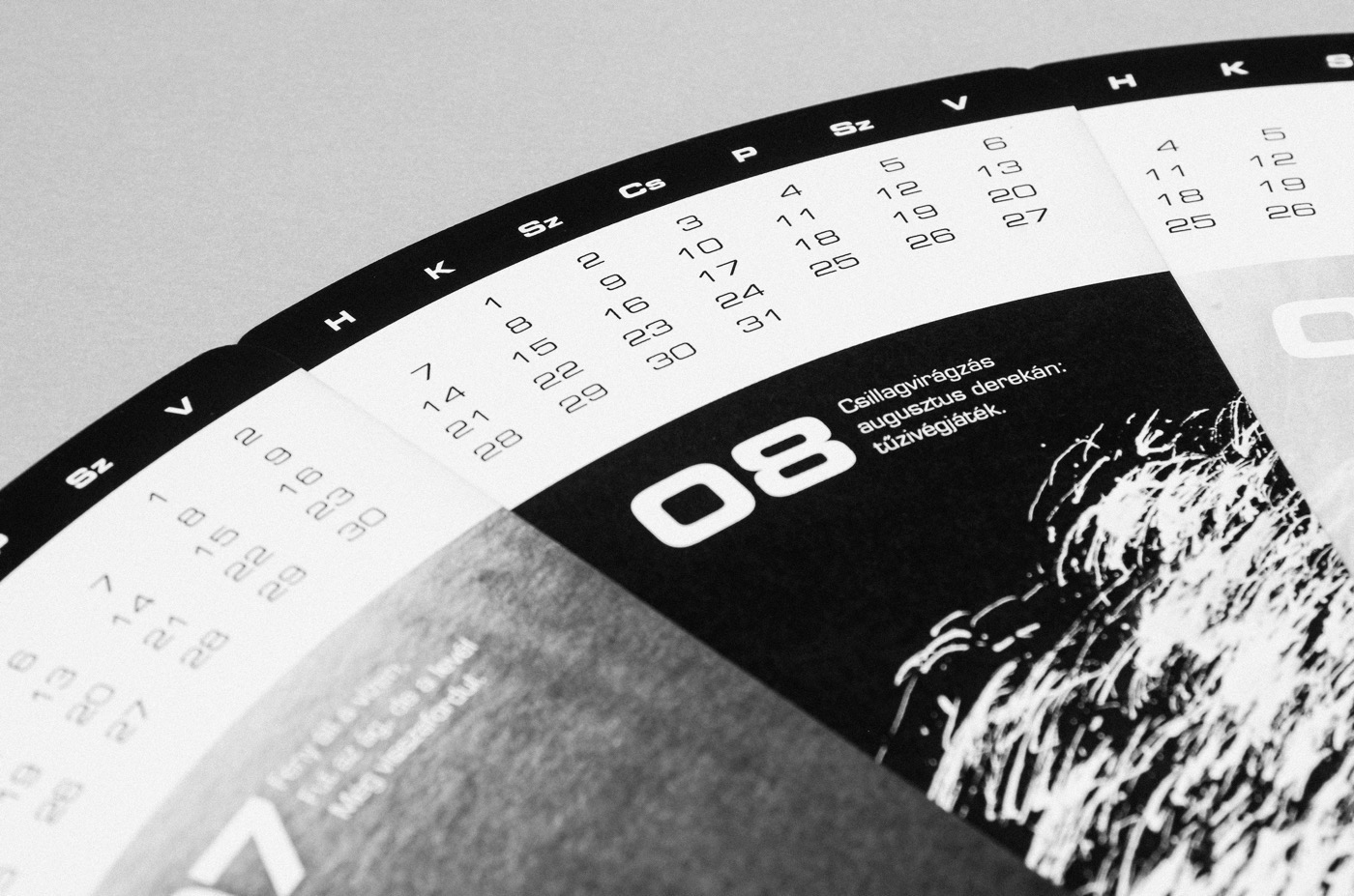 Haiku calendar black and white print chemigram Photogram Photography  number abstract art
