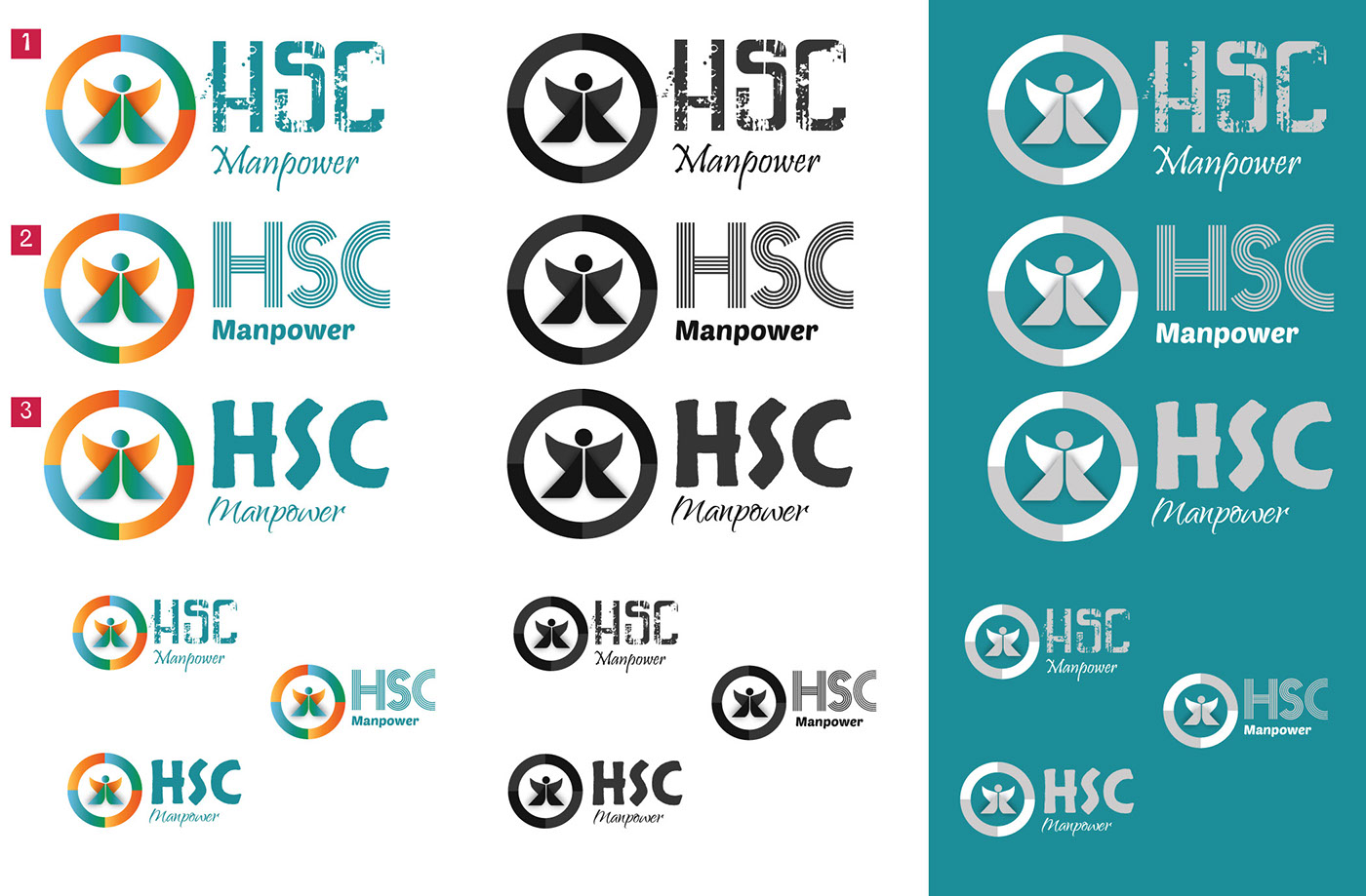 HSCMANPOWER logo graphics design
