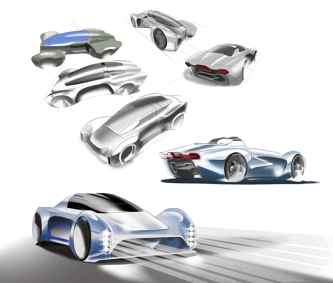 automotive   car concept luxury modern Porsche race Racing sports spyder