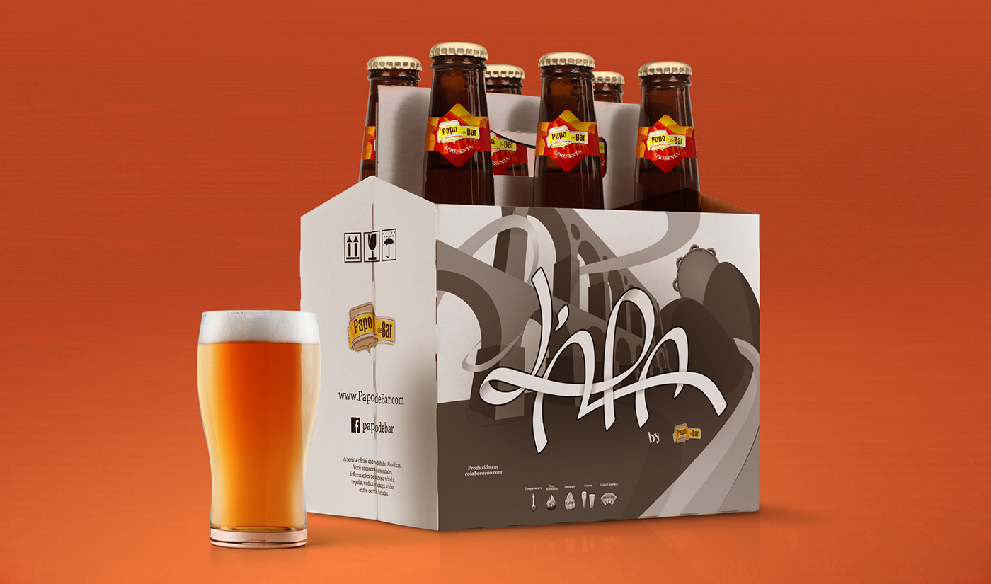 beer Cerveja lapa apa bottle package Label logo branding  ILLUSTRATION 