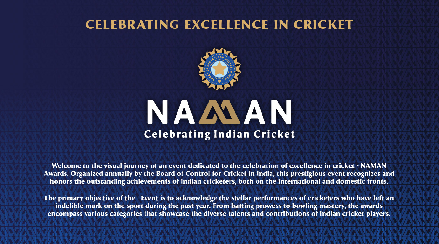 BCCI indian cricket sports Cricket Event Sport event celebration India Event Design Naman awards