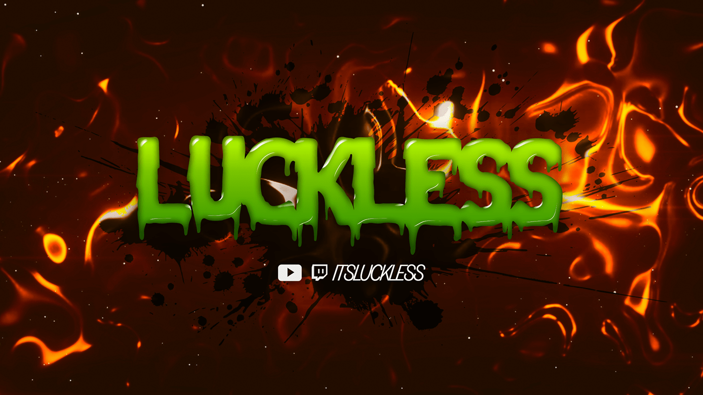 banner drip graphic design  green orange slime Twitch twitter typeography youtube