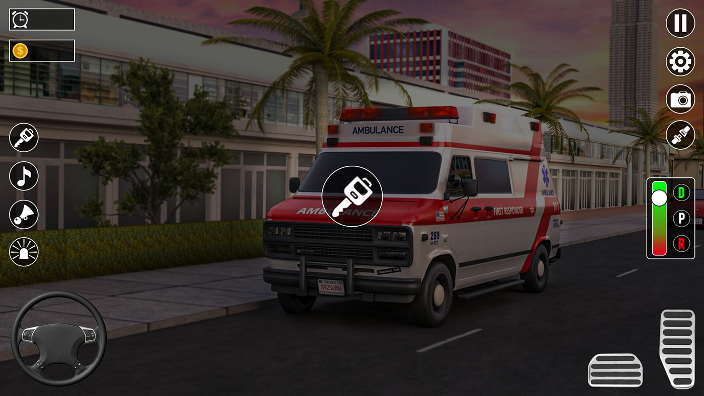 ambulance hospital Health game UI/UX landing page Creative Design Graphic Designer maaz maaz saif