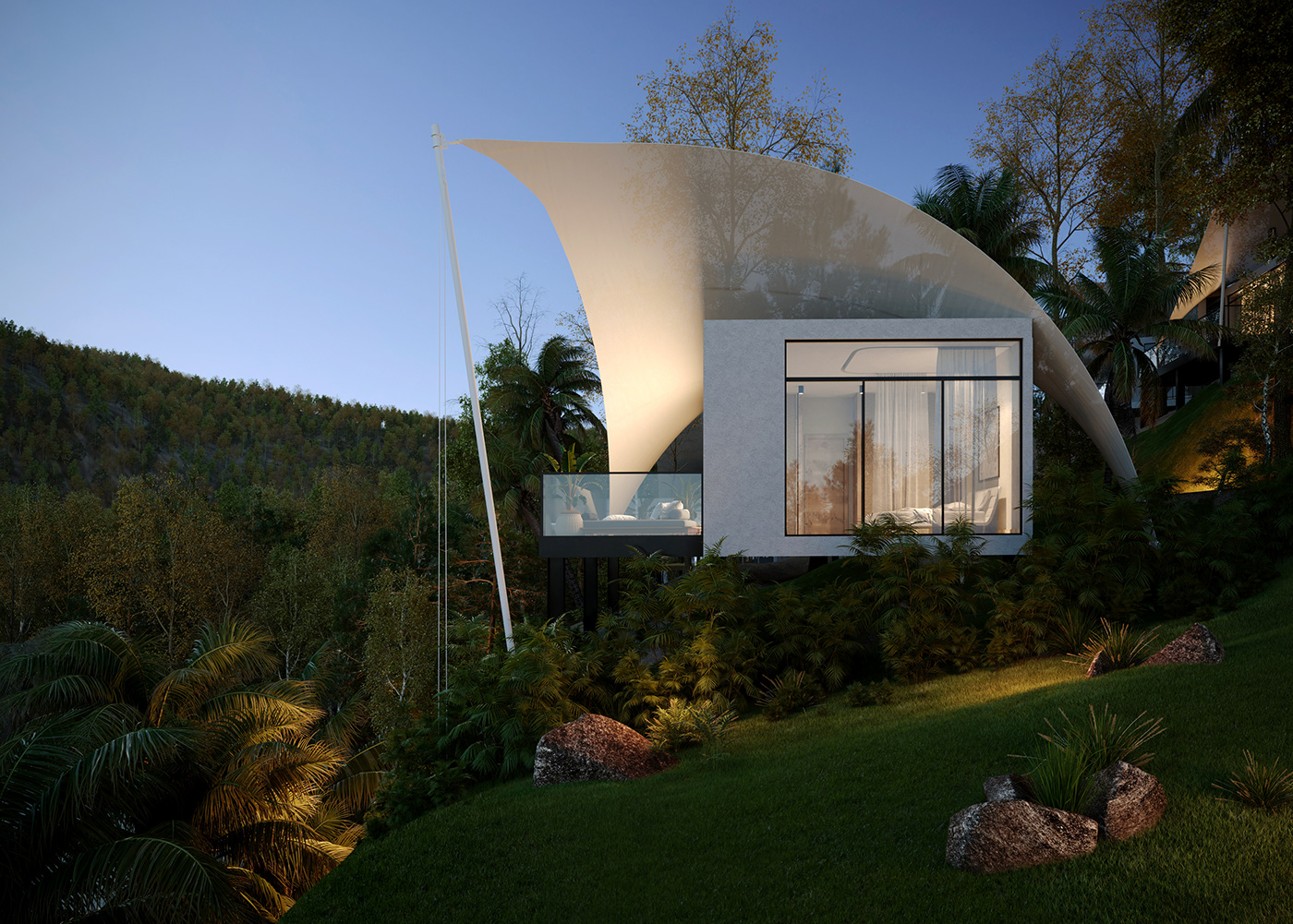 3D 3ds max architecture archviz beach corona exterior Ocean Render visualization