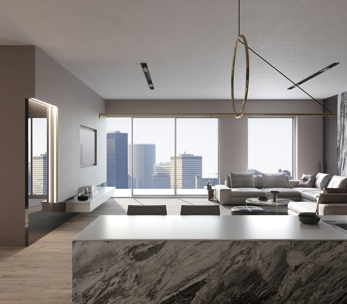 Interior ARCHARCHITECTURE modern premium luxury flat design wood Marble