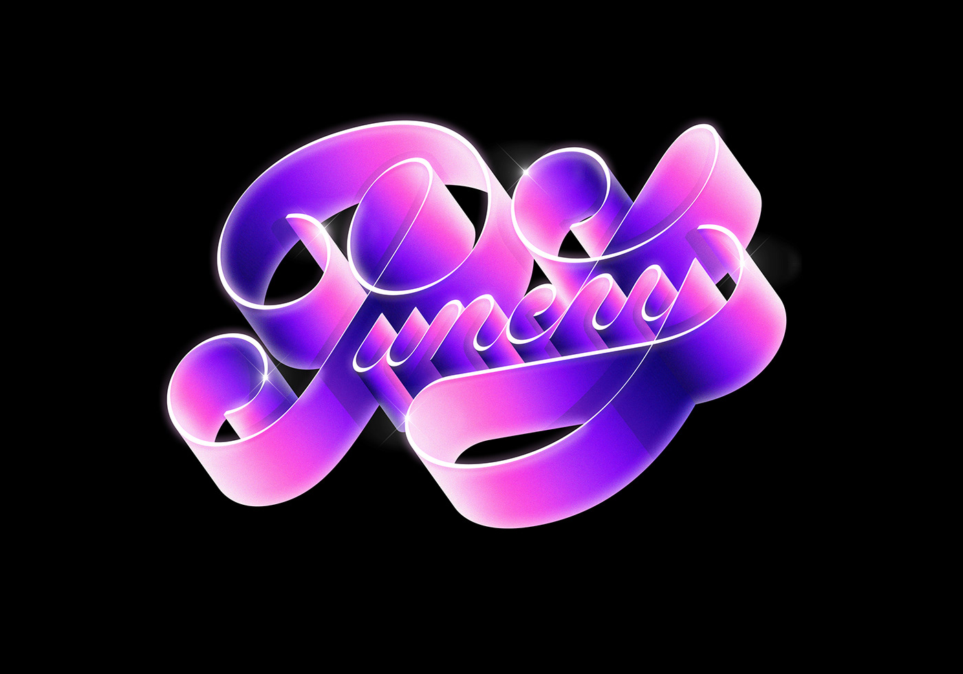 lettering Calligraphy   typography   gradient 3D vector shadow logo art painting  