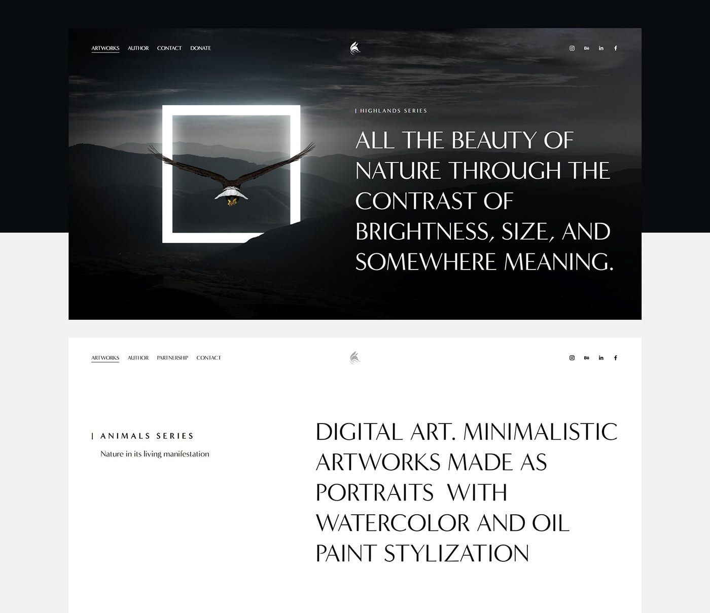 art black dark design digital inspiration minimal trend UI Website
