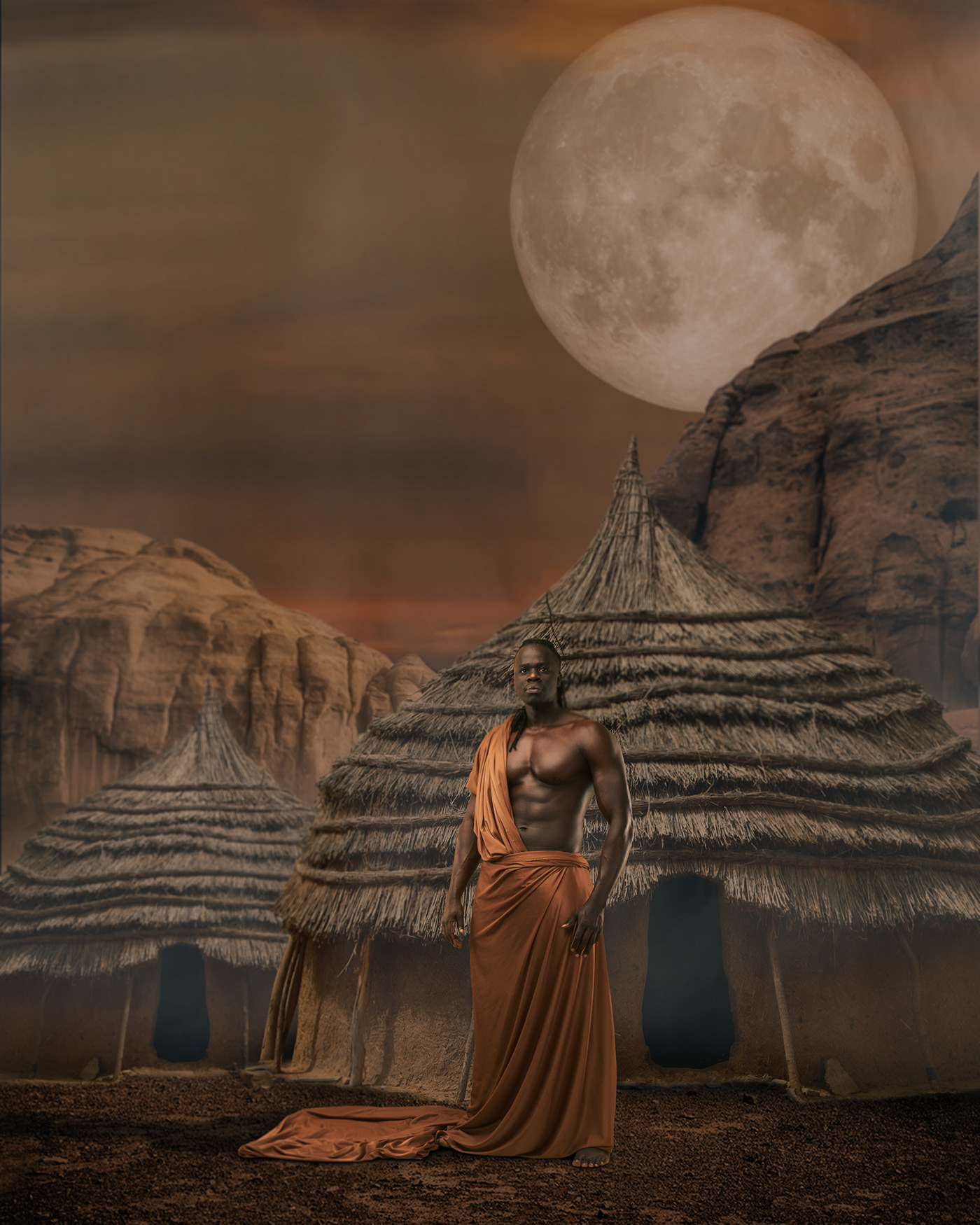 Composite concept fantasy fiction king melanin Photo Manipulation 