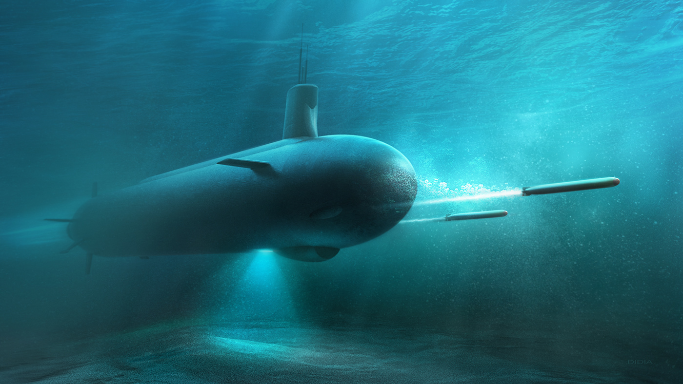 CGI submarine keyshot