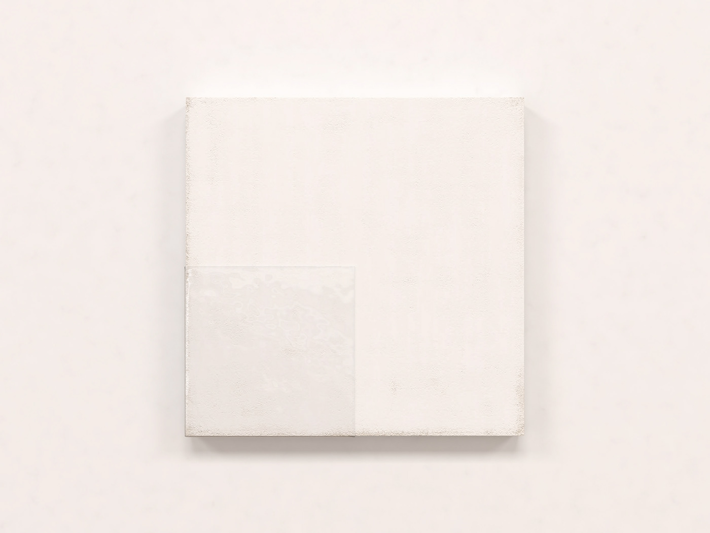 White square transparent thin film gel minimal silent