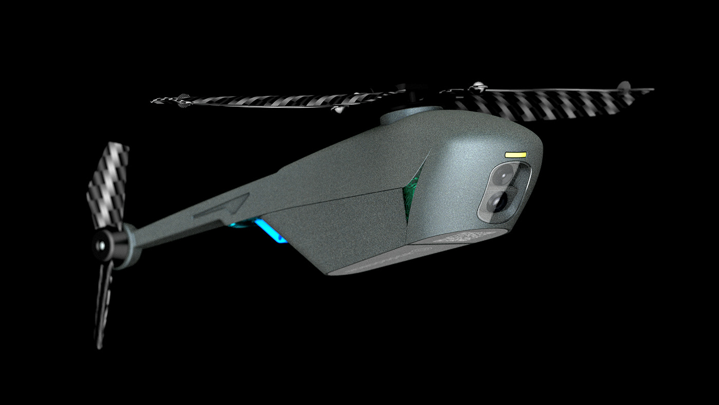 drone DJI black hornet 3D industrial design  3d modeling Render 3dart BlackHornet