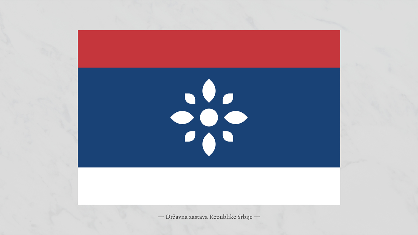 Serbia nation identity logo rosette flag flower srbija Rebrand symbol