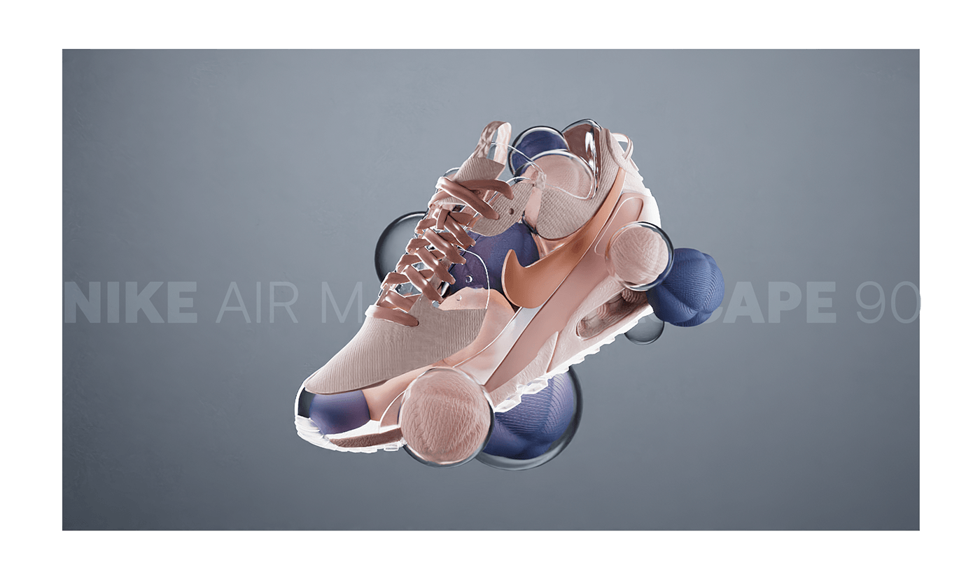 3d design sneakers Nike Shoes art direction  CGI design
