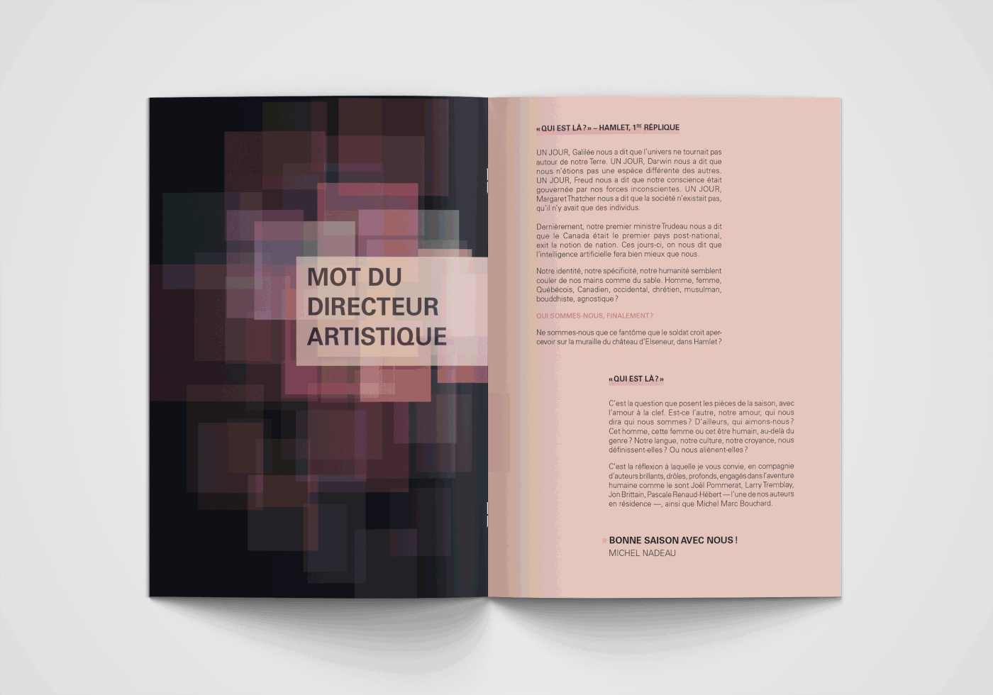 La Bordée Theatre Typographie brochure graphisme