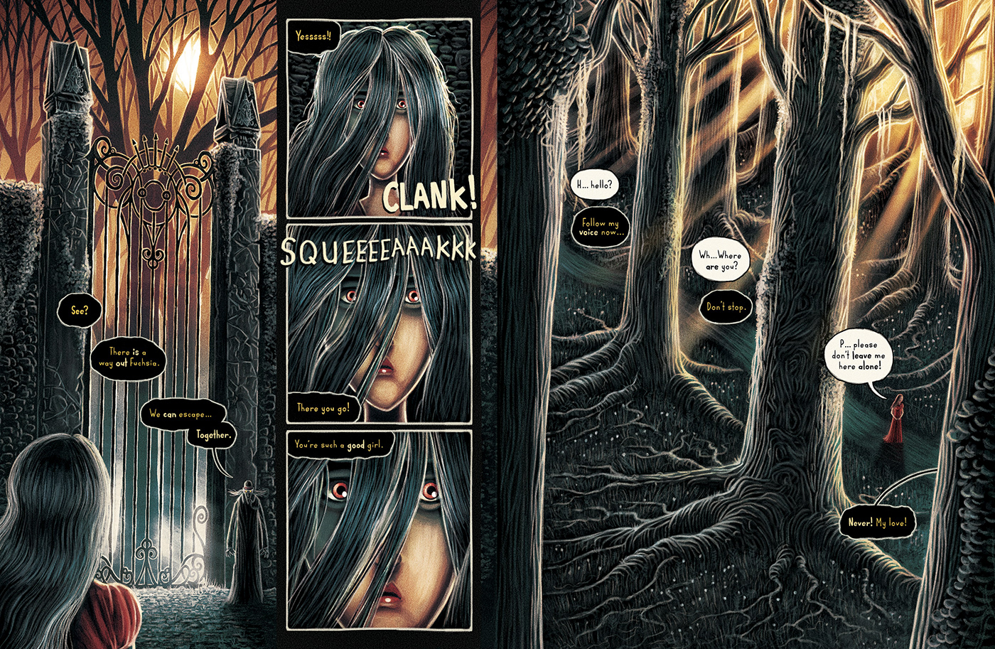 Adobe Portfolio comics Graphic Novel castles ruins horror gothic