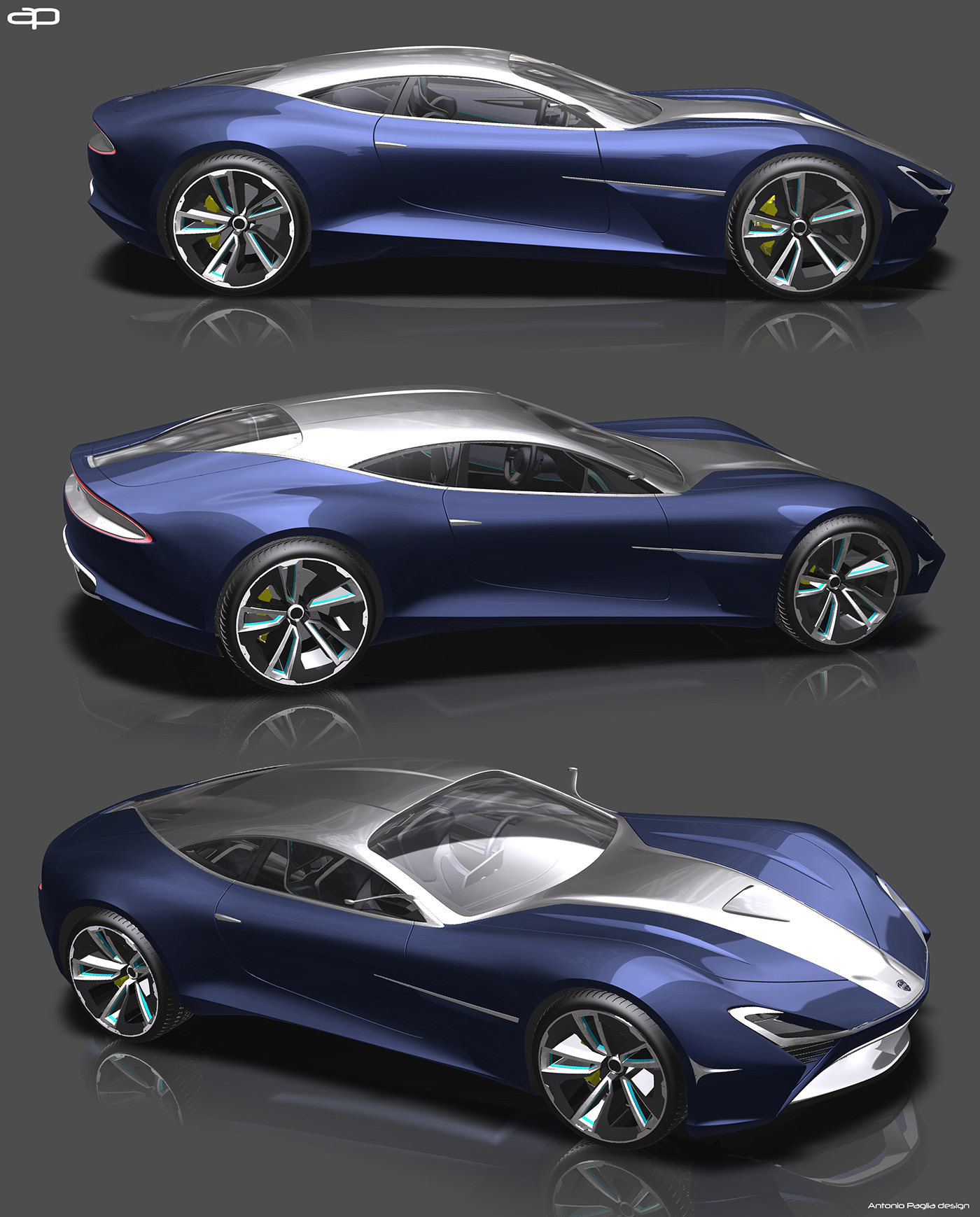 automotive   car cardesign coupe design elegance Gran Turismo Lancia luxury Render