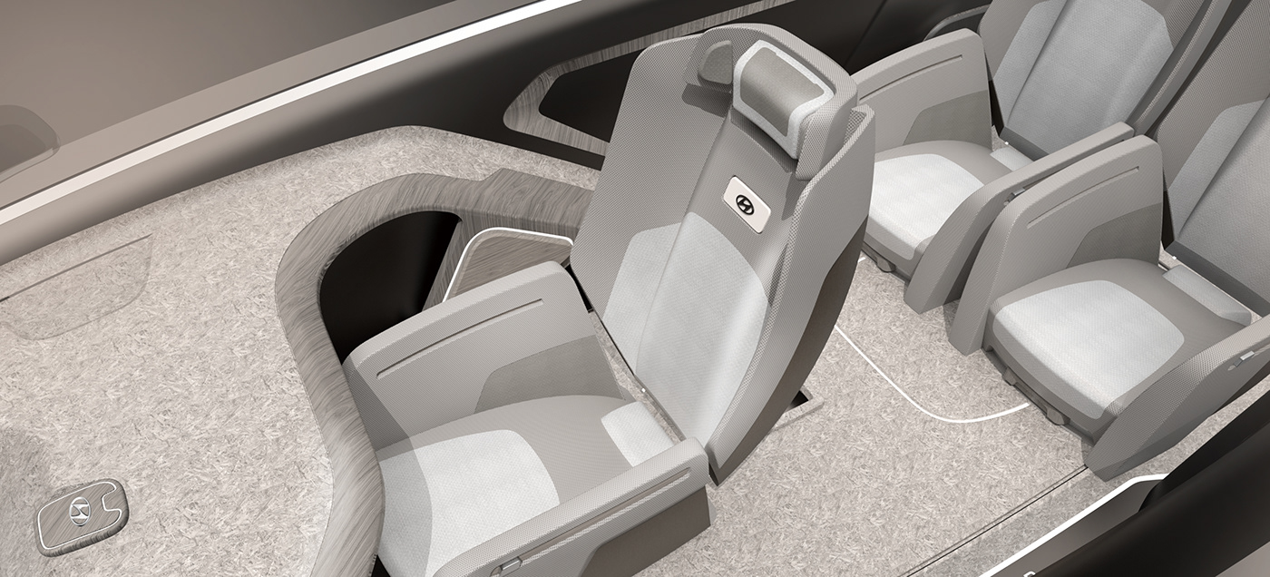 Alias Autonomous cmf color design Hyundai industrial design  Interior seat VRED